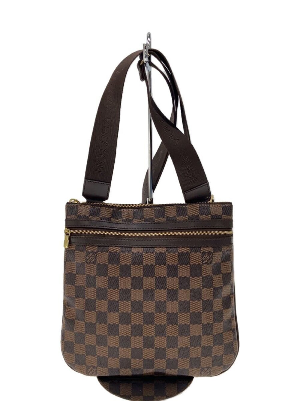 LOUIS VUITTON Pochette Bosphore Damier Ebene Brown